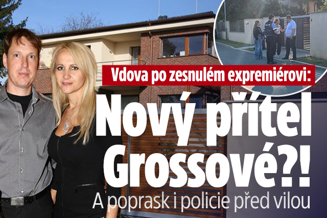 Vdova po Grossovi: Nový přítel? A policie před vilou