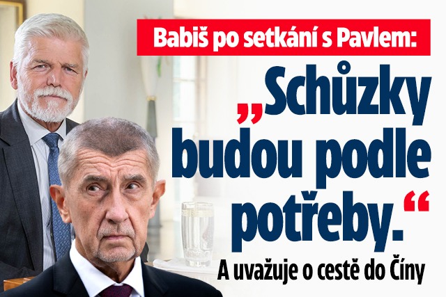 Banner ke žhavému tématu: Babiš po setkání s Pavlem: „Schůzky ...