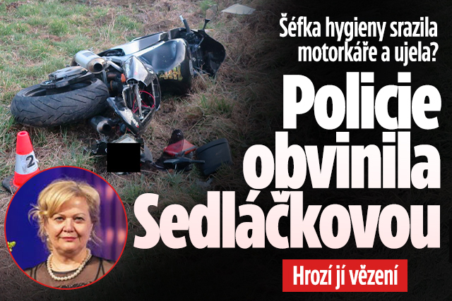 Banner ke žhavému tématu: Šéfka hygieny srazila motorkáře a ...
