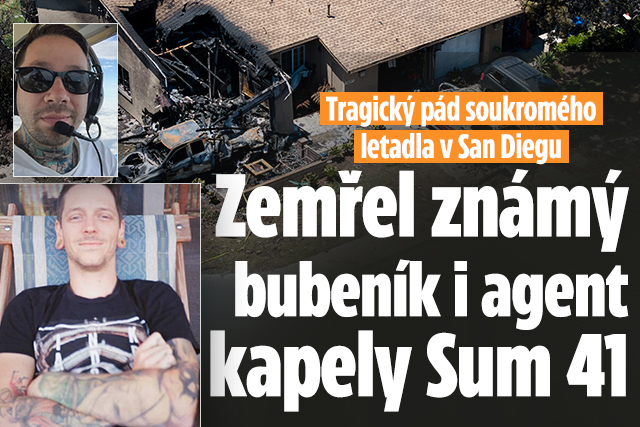 Pád soukromého letadla: Zemřel známý bubeník i agent Sum 41