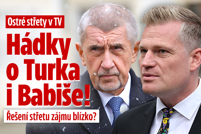 Banner ke žhavému tématu: Ostré střety v TV: Hádky o Turka i ...