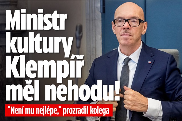 Banner ke žhavému tématu: Ministr kultury Klempíř měl autonehodu!
