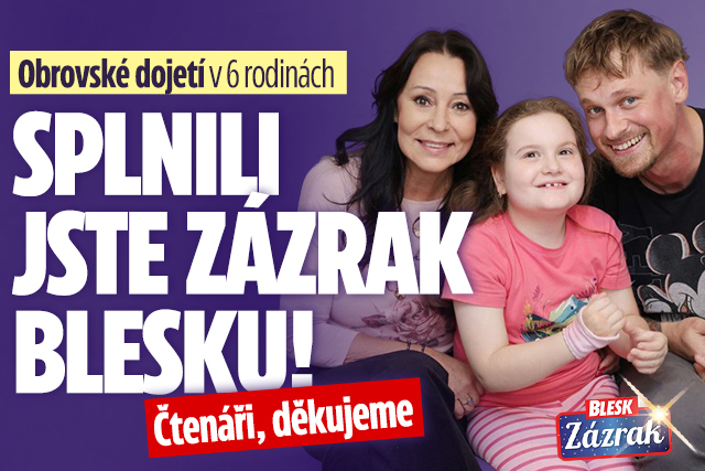 Banner ke žhavému tématu: Jste úžasní! Čtenáři zařídili Zázrak ...