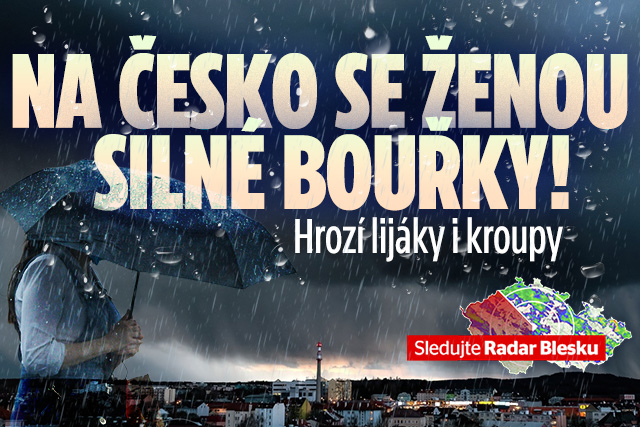 Na Česko se ženou silné bouřky! Hrozí lijáky i kroupy