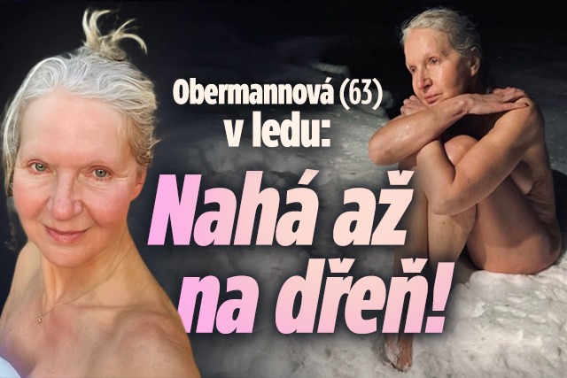 Banner ke žhavému tématu: Irena Obermannová (63) v ledu: Nahá až ...