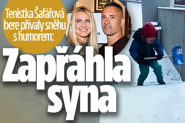 Banner ke žhavému tématu: Šafářová bere přívaly sněhu s humorem: ...