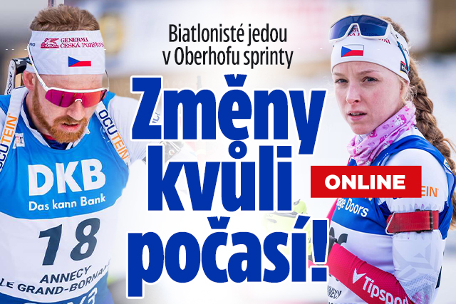 Banner ke žhavému tématu: Biatlonisté jedou v Oberhofu sprinty: ...