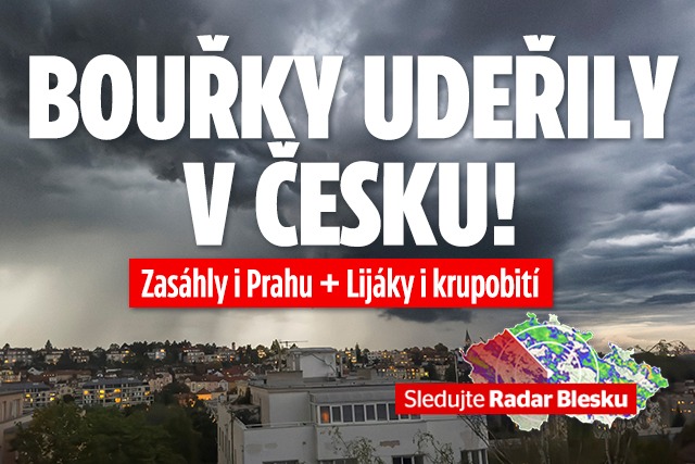 Banner ke žhavému tématu: Bouřky udeřily! Putují Českem, zasáhly ...