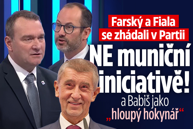 Banner ke žhavému tématu: Farský a Fiala se zhádali v Partii: NE ...