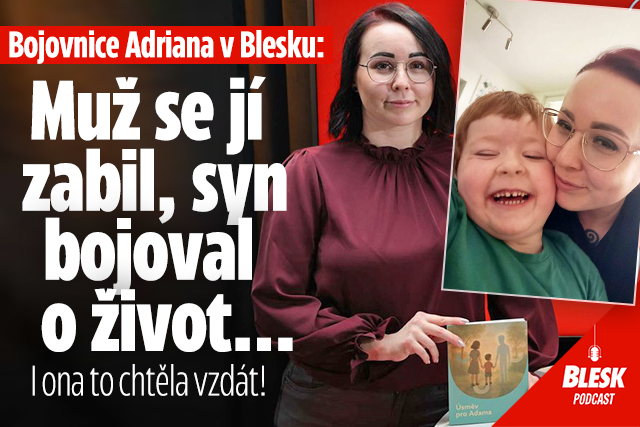 Banner ke žhavému tématu: Adriana po sebevraždě partnera bojovala ...