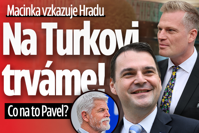 Banner ke žhavému tématu: Macinka vzkazuje Hradu: Na Turkovi ...