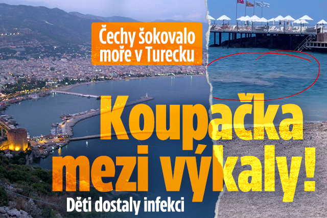 Banner ke žhavému tématu: Čechy šokovalo moře v Turecku: Koupačka ...