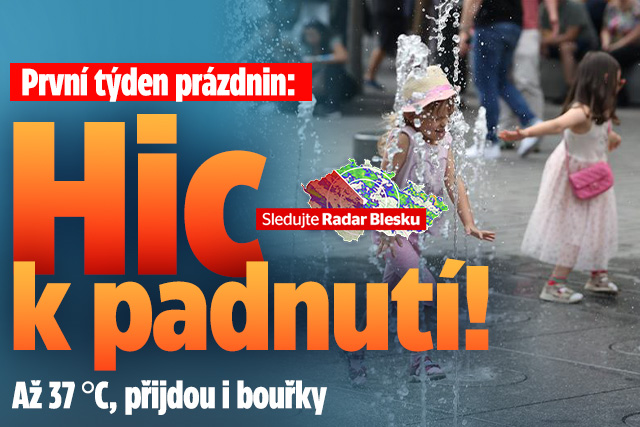 První týden prázdnin: Hic k padnutí! Ve čtvrtek až 37 °C