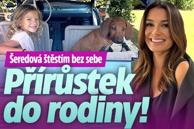 Banner ke žhavému tématu: Přírůstek do rodiny Šeredové: Dcera je ...