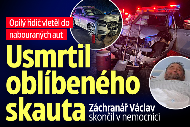 Opilý řidič vletěl do nabouraných aut: Zemřel oblíbený skaut