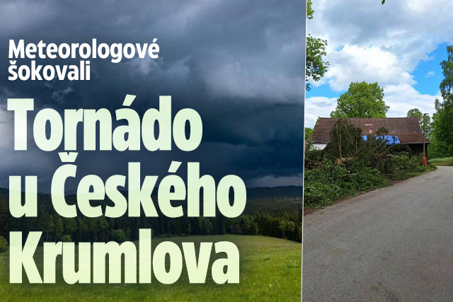 Meteorologové šokovali: Tornádo u Českého Krumlova