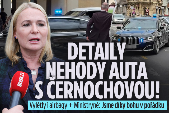 Detaily nehody auta s Černochovou: Vylétly i airbagy!