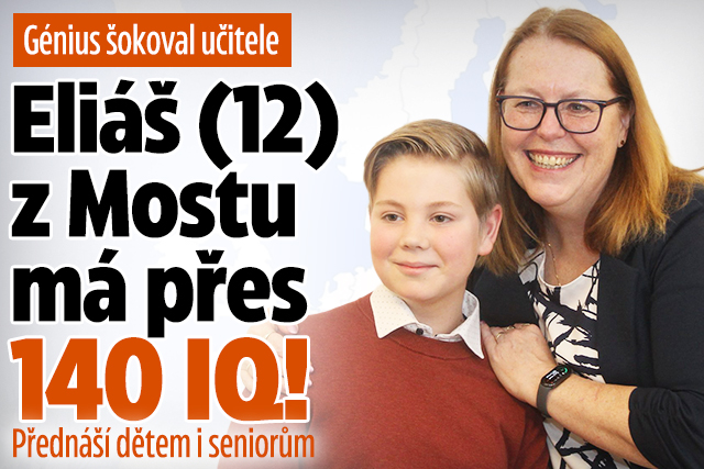 Banner ke žhavému tématu: Eliáš (12) z Mostu má přes 140 IQ! ...
