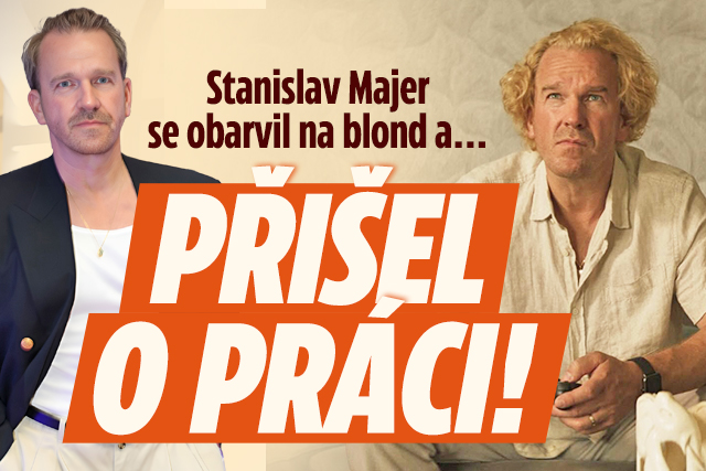 Banner ke žhavému tématu: Stanislav Majer se obarvil na blond ...