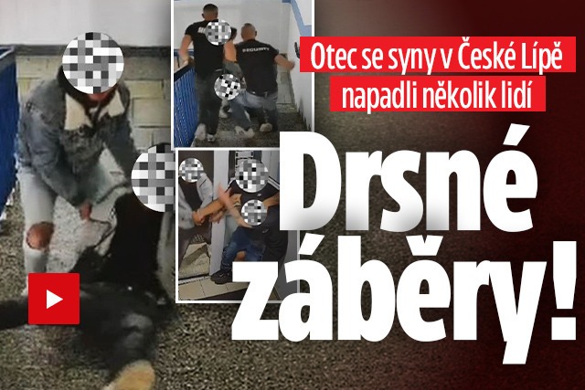 Banner ke žhavému tématu: Drsné záběry z České Lípy: Otec se syny ...