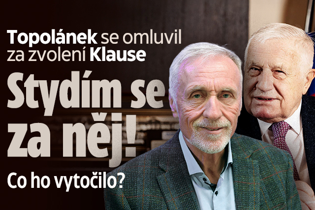 „Stydím se za něj.“ Topolánek se omluvil za zvolení Klause