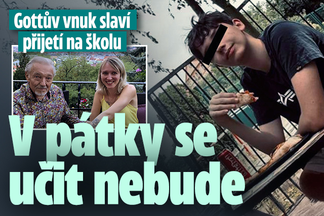 Banner ke žhavému tématu: Gottův vnuk slaví přijetí na školu: ...