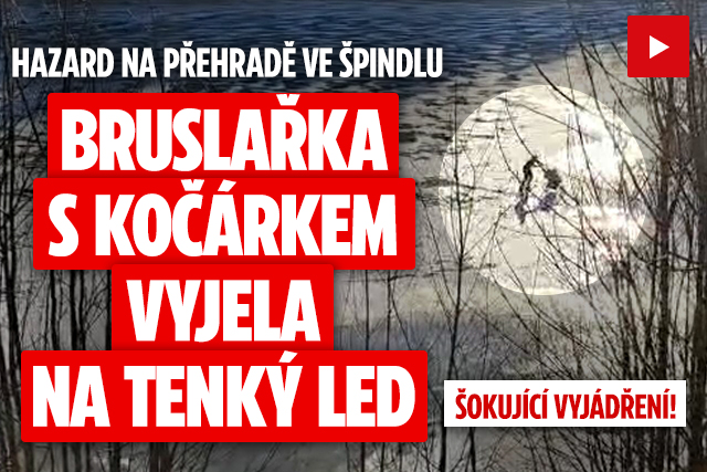 Banner ke žhavému tématu: Bruslařka s kočárkem ve Špindlu: ...