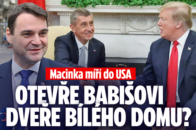 Banner ke žhavému tématu: Macinka míří do USA: Otevře Babišovi ...