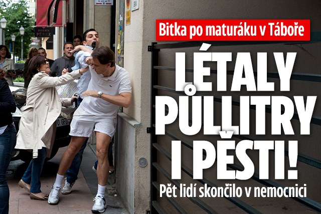 Banner ke žhavému tématu: Bitka po maturáku v Táboře: Létaly ...