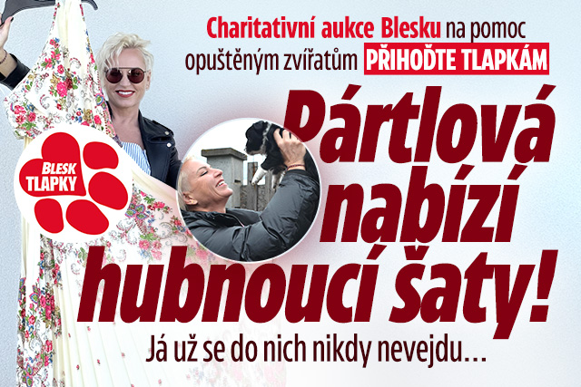 Pomozte zvířatům s Blesk tlapky: Pártlová nabízí šaty!
