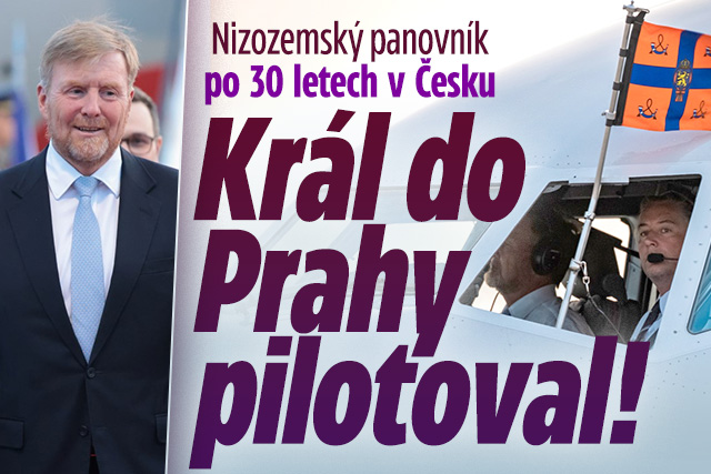 Nizozemský král Vilém-Alexandr v Česku: Sám pilotoval!