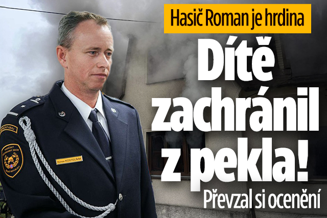 Banner ke žhavému tématu: Hasič Roman je hrdina: Dítě zachránil z ...