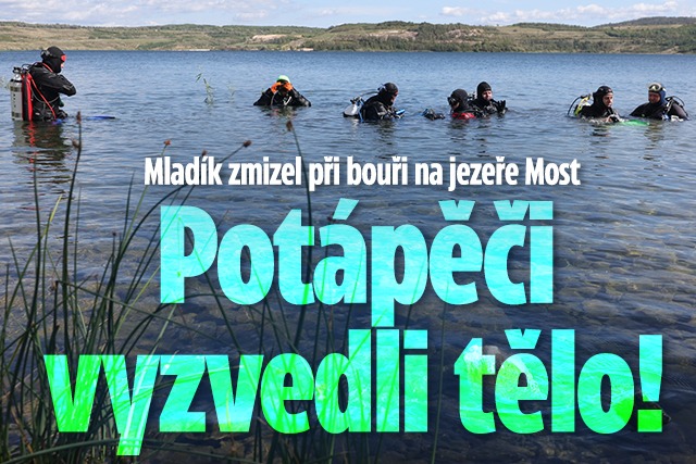 Banner ke žhavému tématu: Mladík zmizel na jezeře Most: Potápěči ...