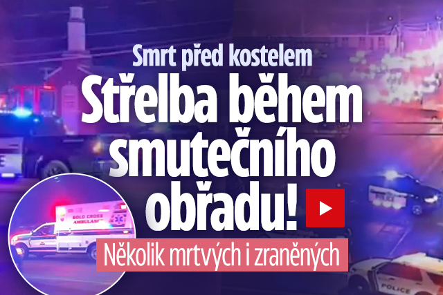 Banner ke žhavému tématu: Mrtví po střelbě před kostelem! K útoku ...