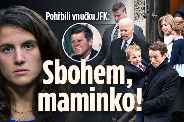 Banner ke žhavému tématu: Pohřbili vnučku JFK: Sbohem, maminko!