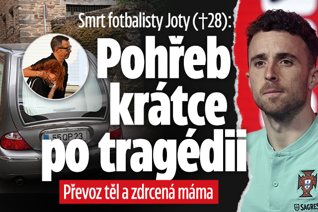 Hrůzná smrt fotbalisty Joty (†28): Pohřeb krátce po tragédii