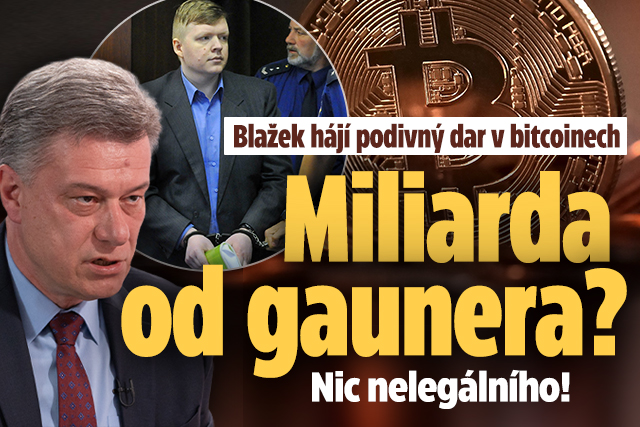 Blažek hájí bitcoiny od gaunera: „Nic nelegálního!“