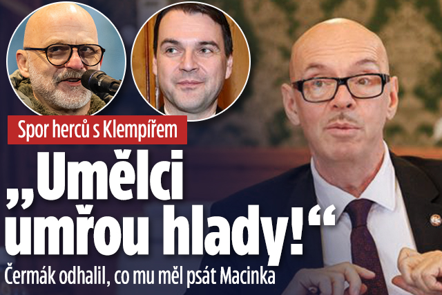 Banner ke žhavému tématu: Spor Klempíře s herci: „Umělci umřou ...