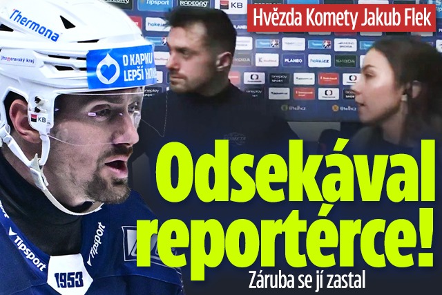 Banner ke žhavému tématu: Flek odsekával reportérce: Záruba se jí ...