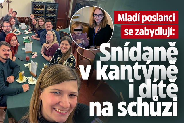 Banner ke žhavému tématu: Snídaně v kantýně, kancly i dítě. Noví ...