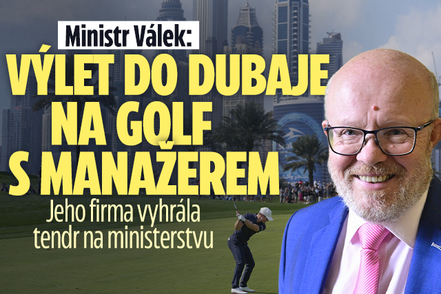 Ministr Válek: Výlet do Dubaje na golf s manažerem