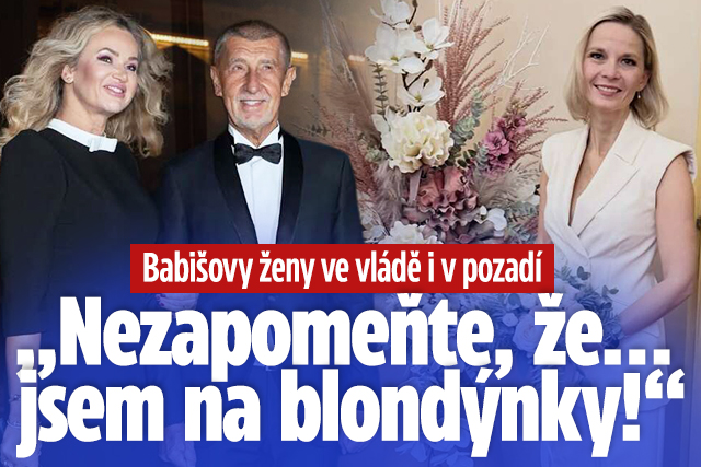 Banner ke žhavému tématu: Babiš je prý na blondýny. Ve vládě má ...