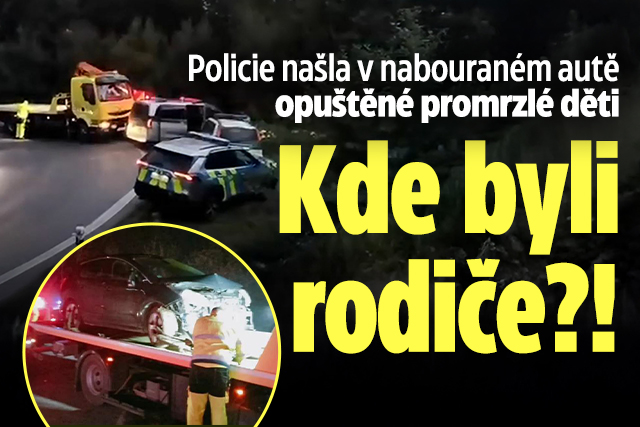 Banner ke žhavému tématu: V nabouraném autě mrzly opuštěné děti: ...