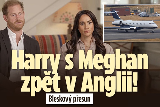 Banner ke žhavému tématu: Harry s Meghan zpět v Anglii! Bleskový ...