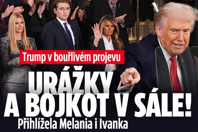 Banner ke žhavému tématu: Trumpův bouřlivý projev: „Vyhráváme!“ V ...