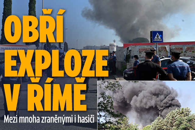 Obří exploze v Římě: Mezi mnoha zraněnými i hasiči