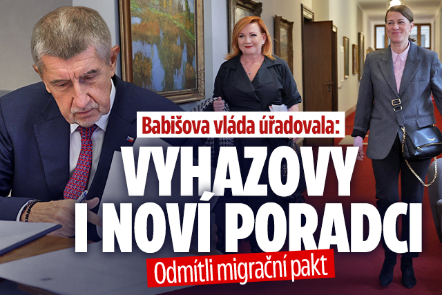 Banner ke žhavému tématu: Babišova vláda úřadovala: Vyhazovy!