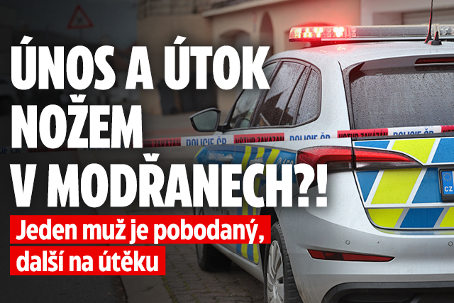 Banner ke žhavému tématu: Únos a útok nožem v Modřanech?! Jeden ...