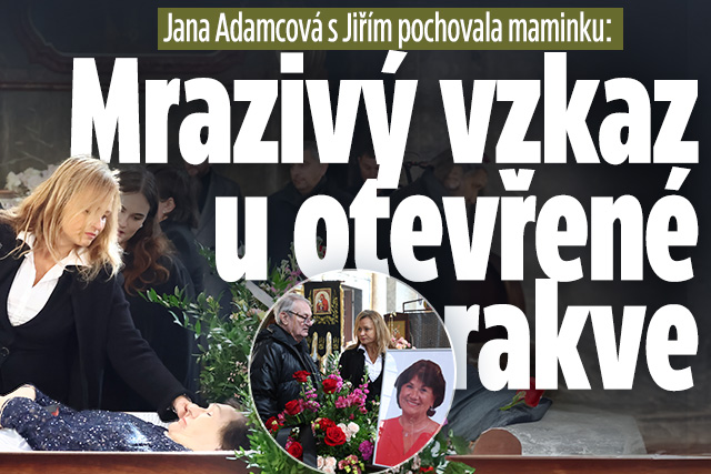 Banner ke žhavému tématu: Adamcová s Jiřím pochovala maminku: ...