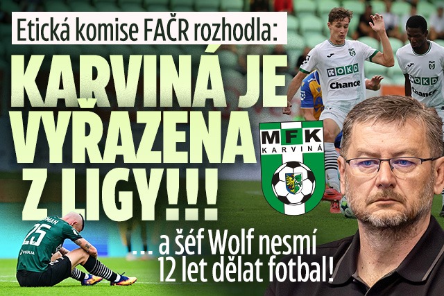 Banner ke žhavému tématu: Karviná byla vyloučena z ligy! Záchrana ...